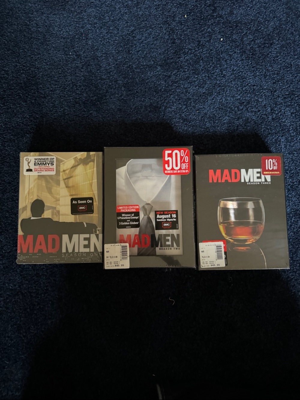 Mad Men Seasons 1, 2, and 3 on DVD! All three seasons brand new.